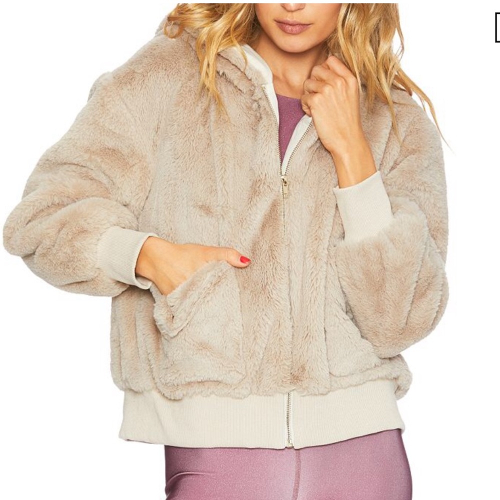 Beach Riot Fuzzy Faux Fur Jacket